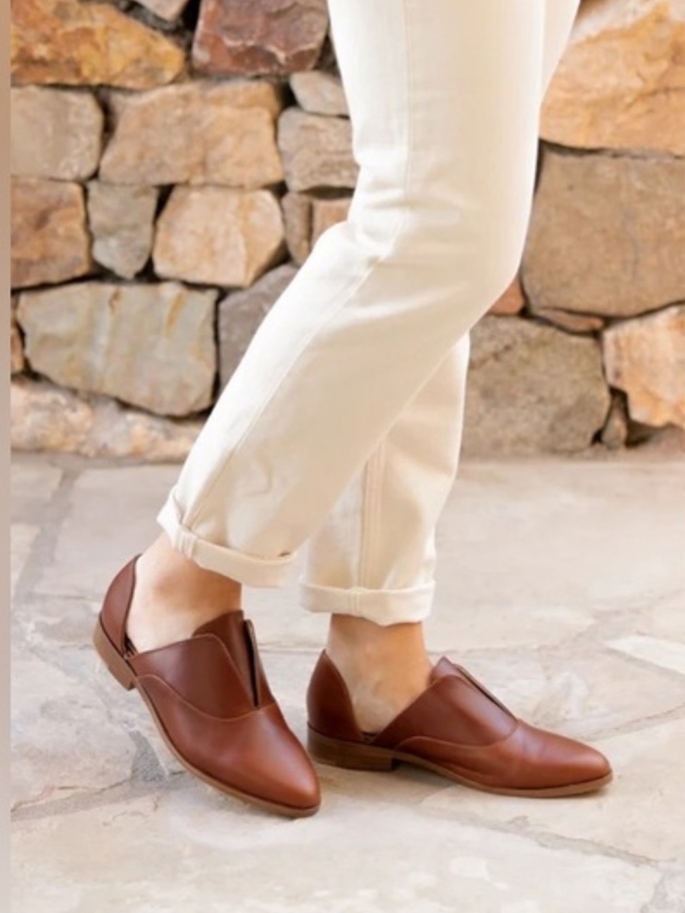 Nisolo Chestnut Brown Leather Slip-On Loafers